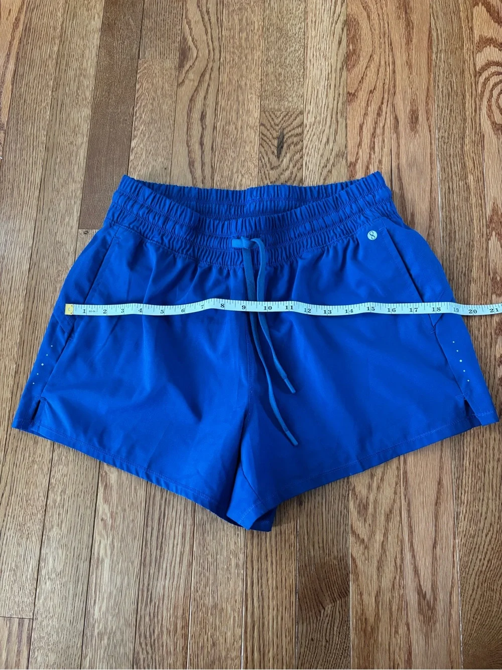 Layer 8 Women’s Athletic Drawstring Shorts in Bright Blue